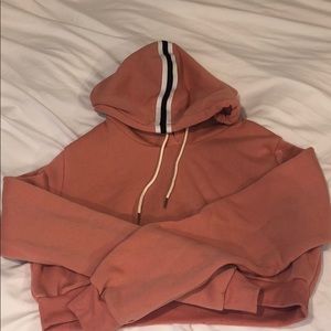 Pink cropped hoodie